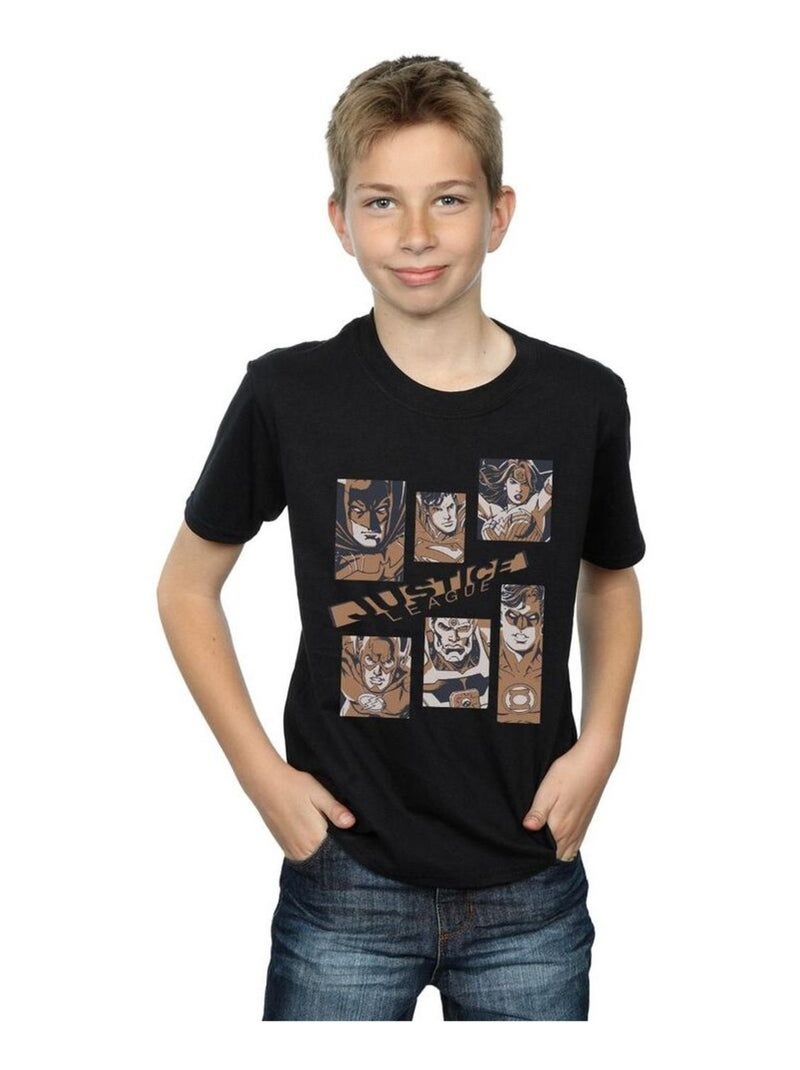 DC Comics - T-shirt JUSTICE LEAGUE Noir - Kiabi