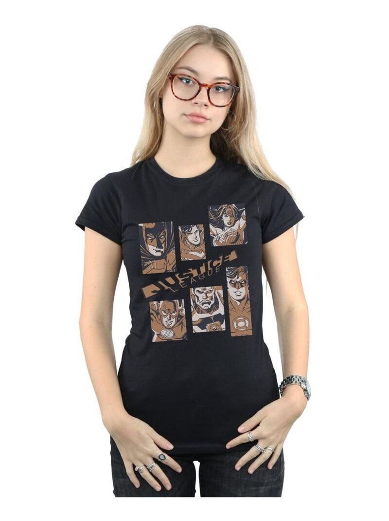 DC Comics - T-shirt JUSTICE LEAGUE Noir - Kiabi