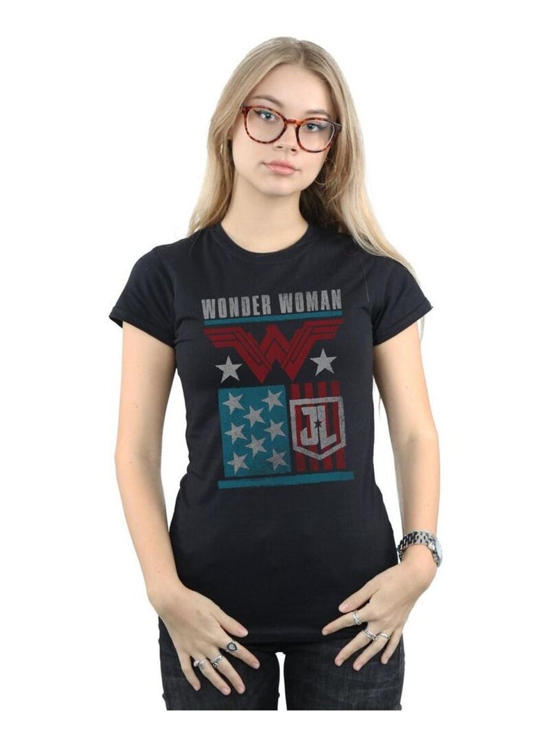 DC Comics - T-shirt JUSTICE LEAGUE Noir - Kiabi