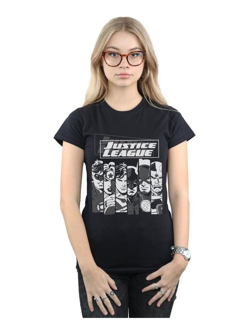 DC Comics - T-shirt JUSTICE LEAGUE Noir - Kiabi