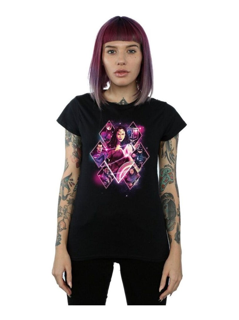 DC Comics - T-shirt JUSTICE LEAGUE Noir - Kiabi