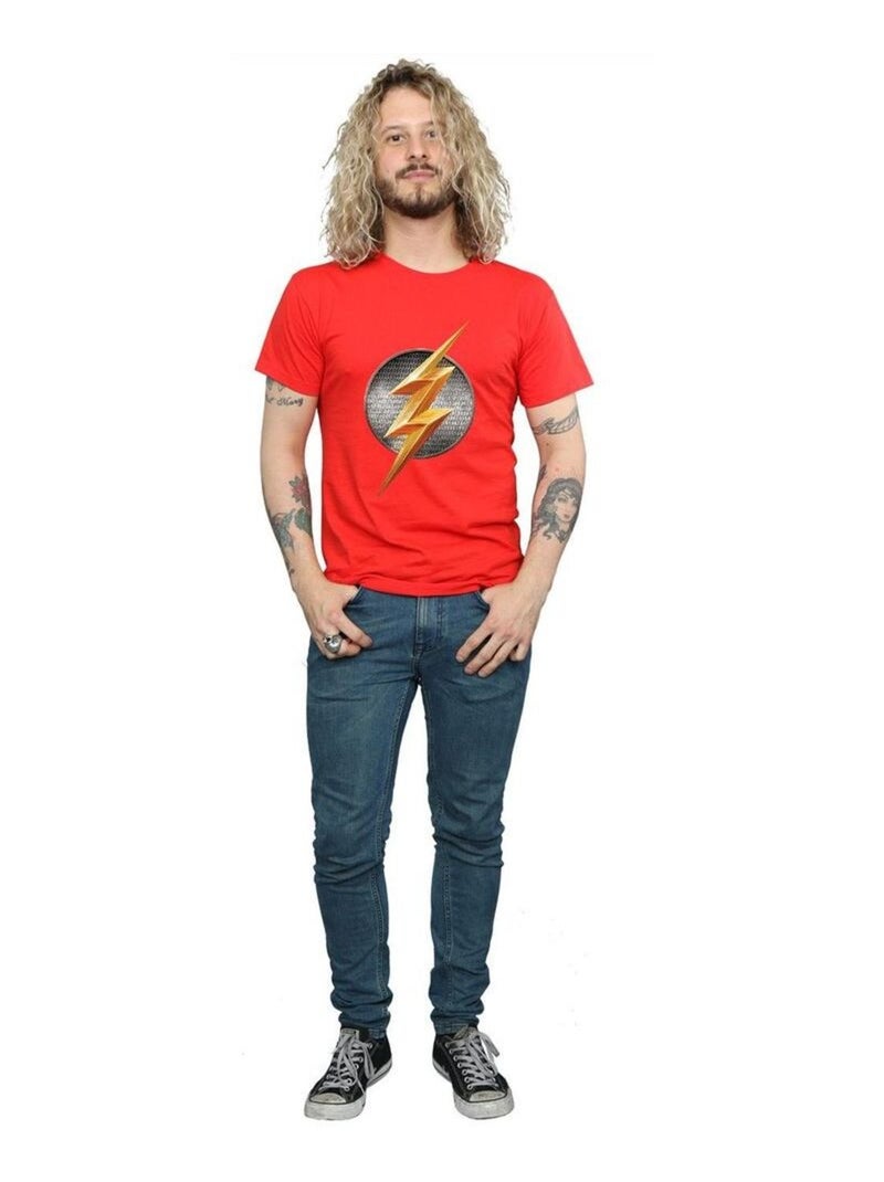DC Comics - T-shirt JUSTICE LEAGUE Rouge - Kiabi
