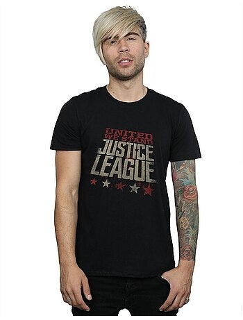 DC Comics - T-shirt JUSTICE LEAGUE UNITED WE STAND
