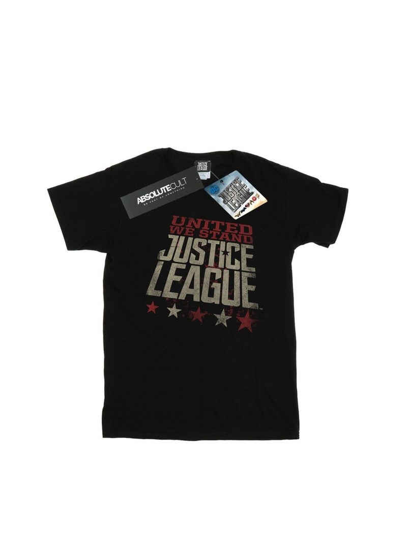 DC Comics - T-shirt JUSTICE LEAGUE UNITED WE STAND Noir - Kiabi