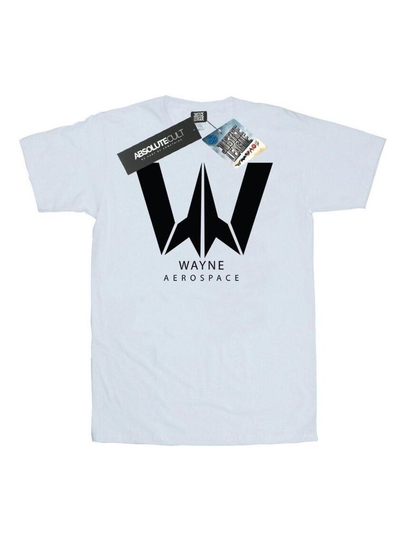 DC Comics - T-shirt JUSTICE LEAGUE WAYNE AEROSPACE Blanc - Kiabi