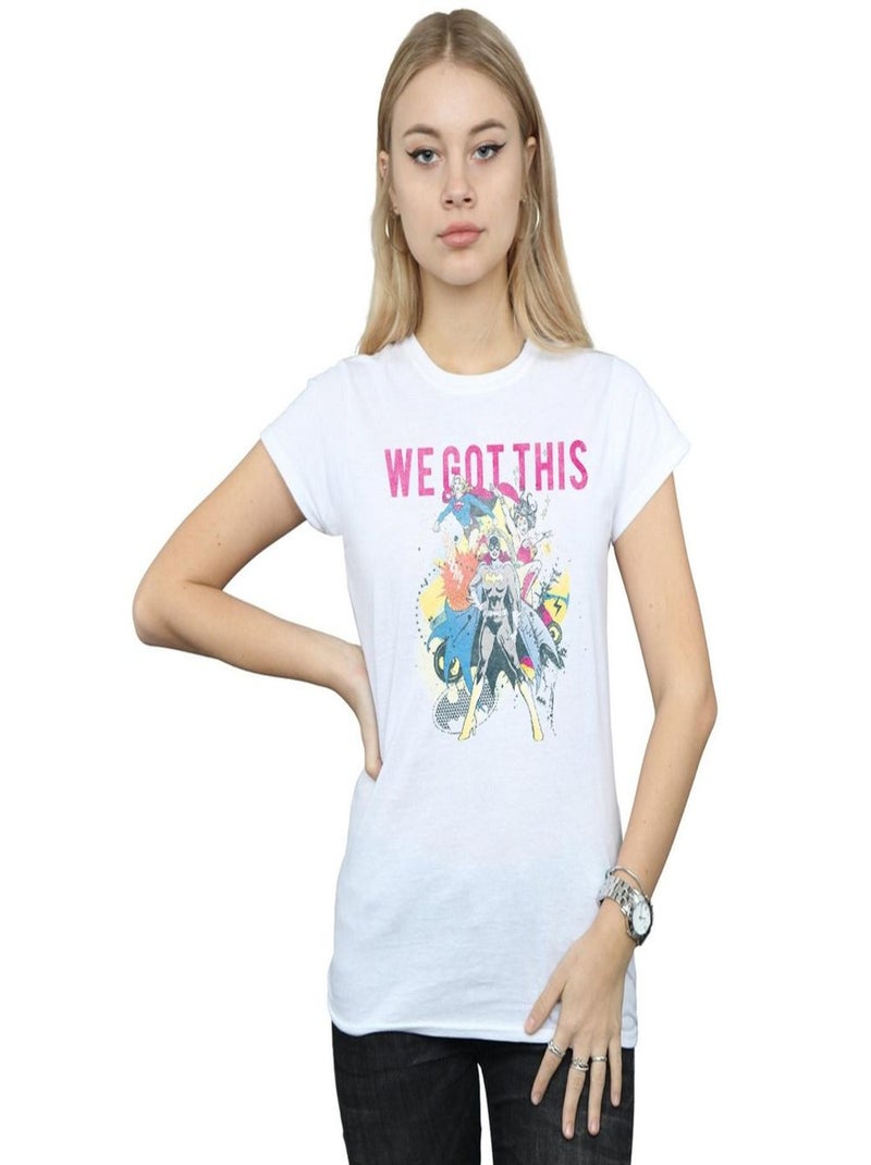 DC Comics - T-shirt JUSTICE LEAGUE WE GOT THIS Blanc - Kiabi
