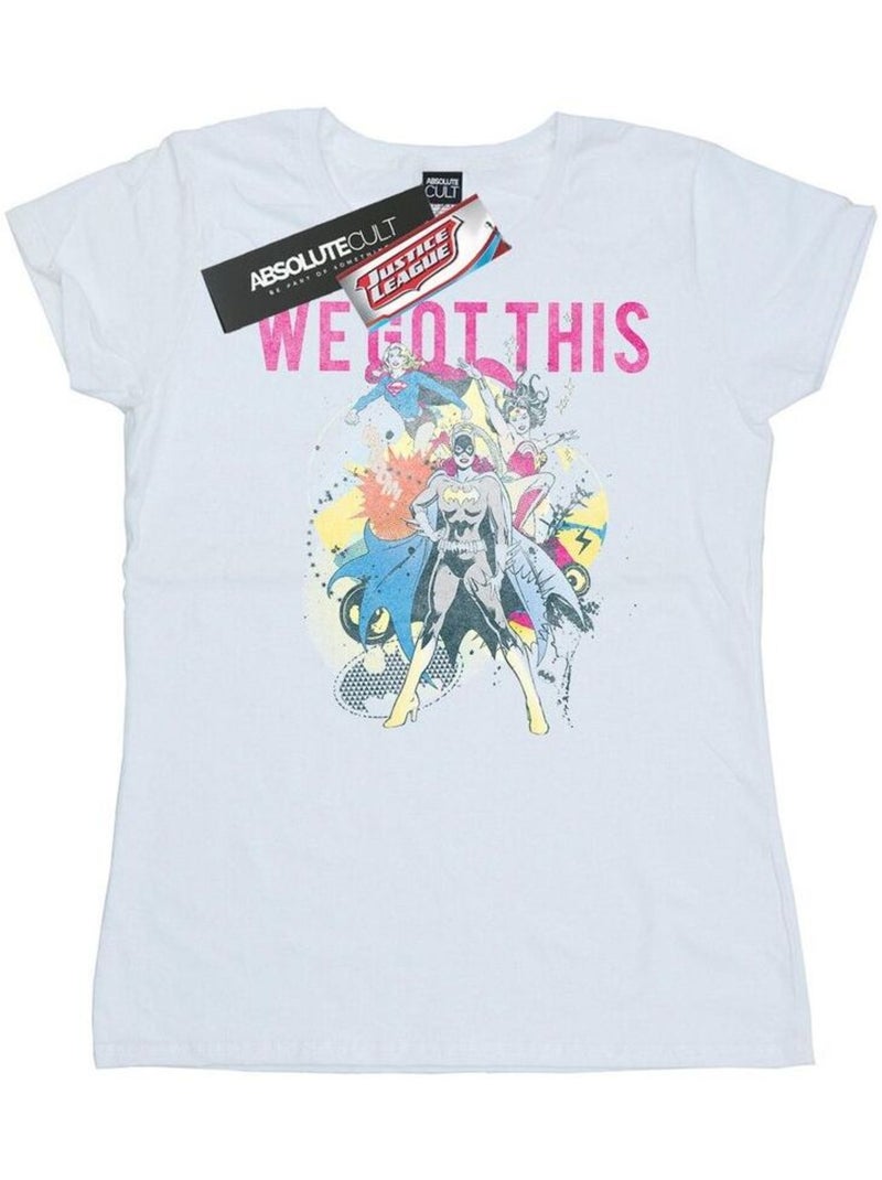 DC Comics - T-shirt JUSTICE LEAGUE WE GOT THIS Blanc - Kiabi