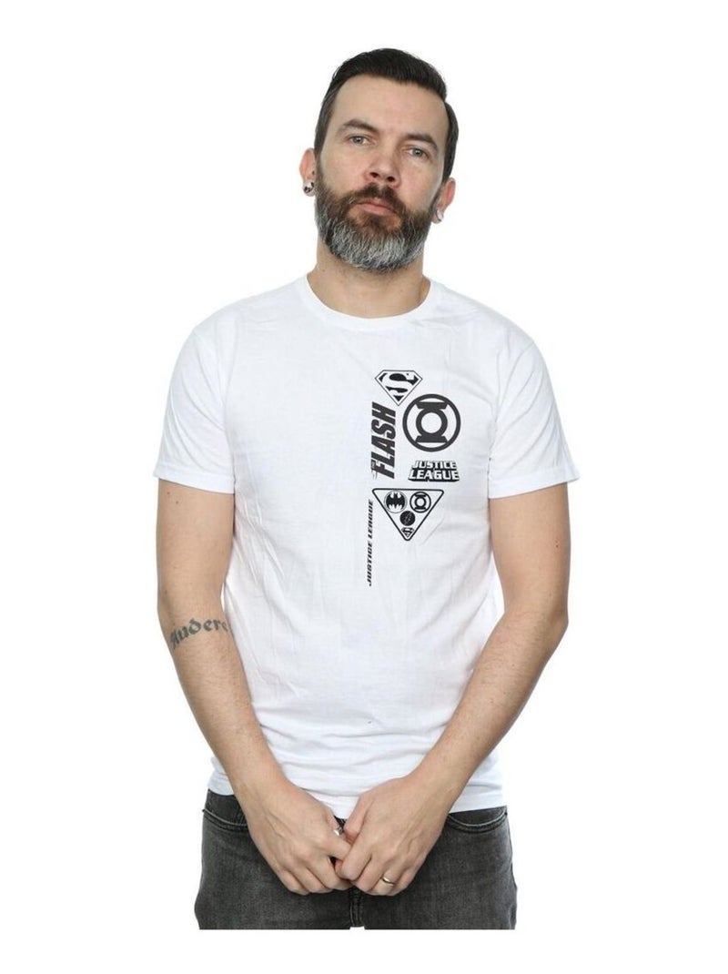 DC Comics - T-shirt La Ligue des Justiciers Blanc - Kiabi