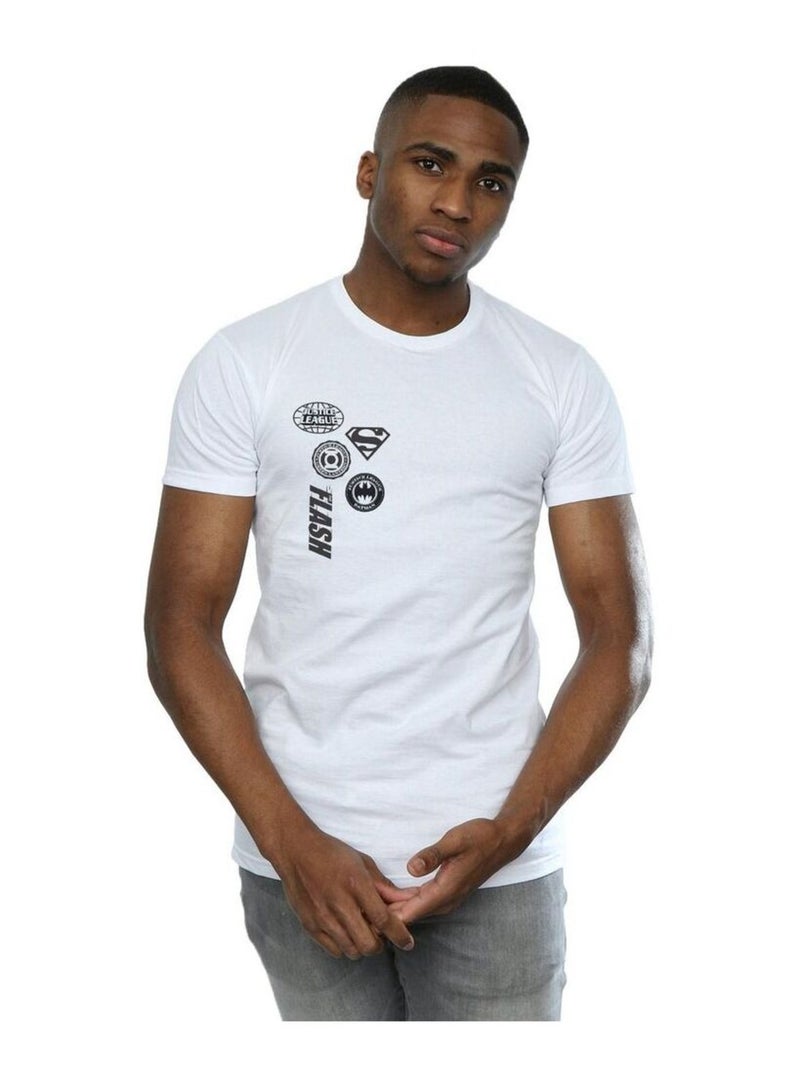 DC Comics - T-shirt La Ligue des Justiciers Blanc - Kiabi