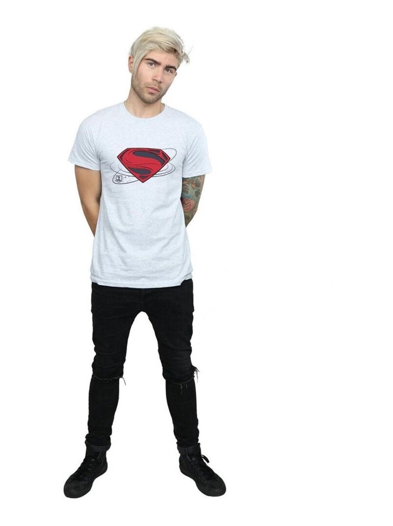 DC Comics - T-shirt La Ligue des Justiciers Gris chiné - Kiabi
