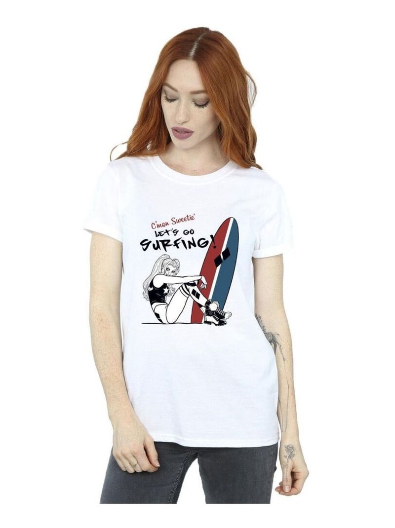 DC Comics - T-shirt LET'S GO SURFING Blanc - Kiabi