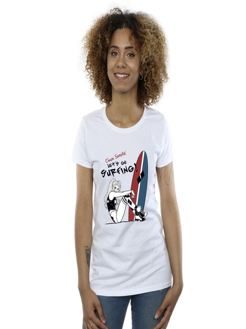 DC Comics - T-shirt LET'S GO SURFING Blanc - Kiabi