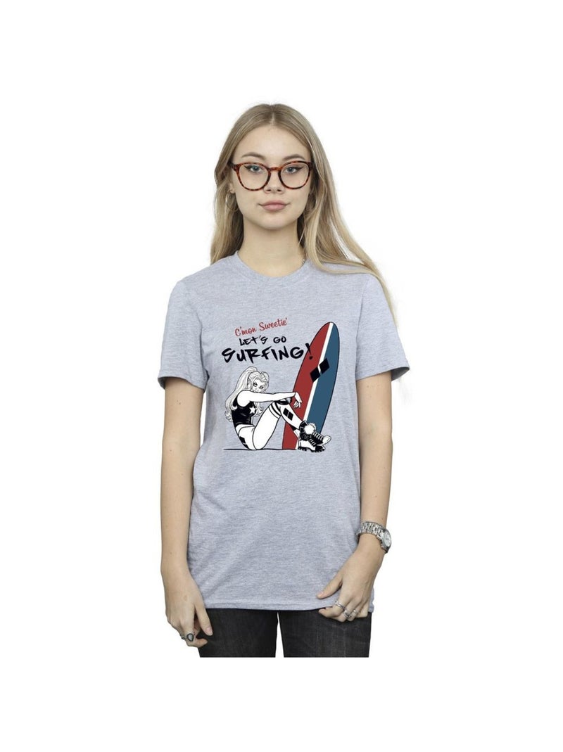 DC Comics - T-shirt LET'S GO SURFING Gris chiné - Kiabi