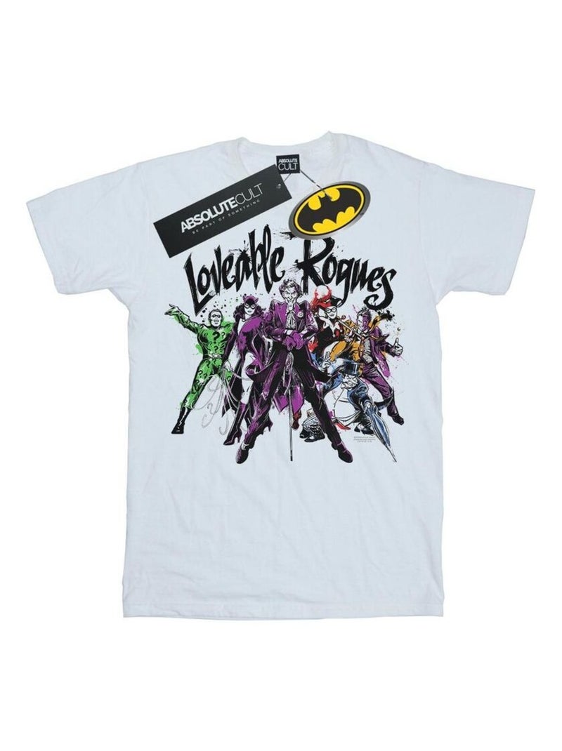 DC Comics - T-shirt LOVEABLE ROGUES Blanc - Kiabi