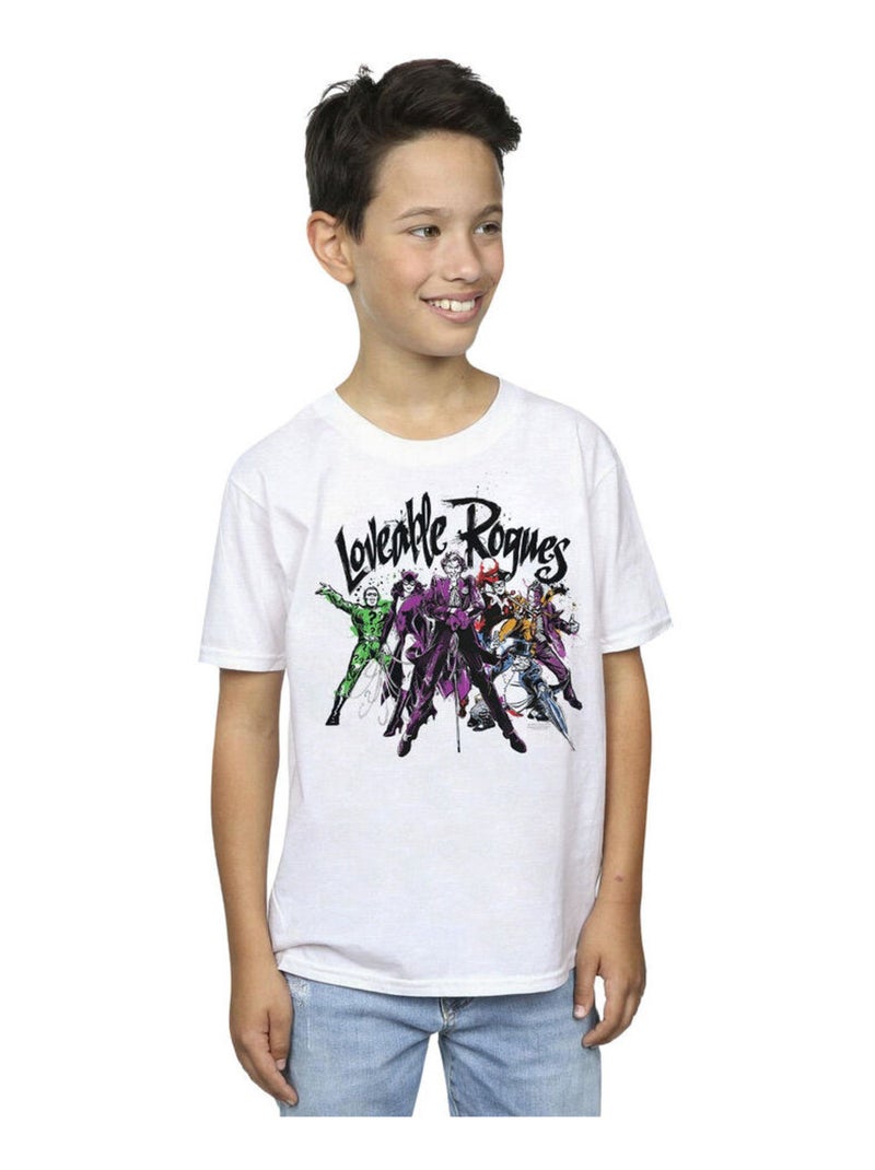DC Comics - T-shirt LOVEABLE ROGUES Blanc - Kiabi