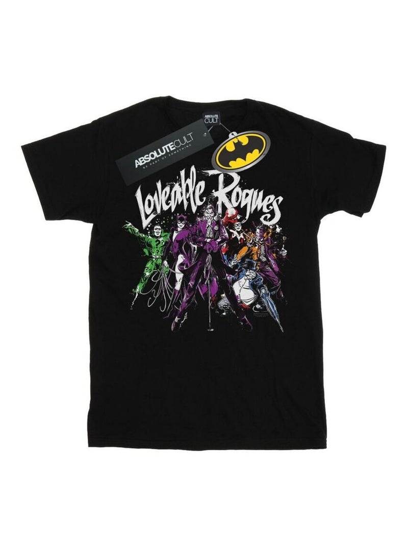 DC Comics - T-shirt LOVEABLE ROGUES Noir - Kiabi
