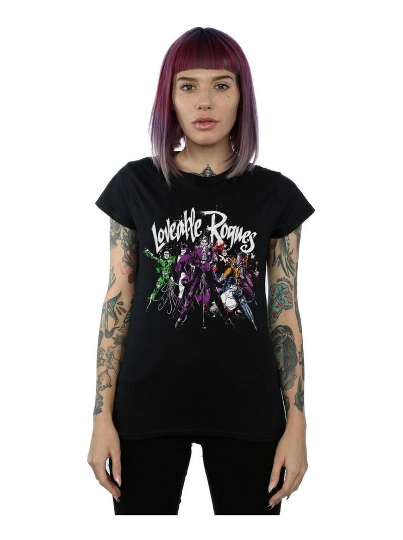 DC Comics - T-shirt LOVEABLE ROGUES Noir - Kiabi