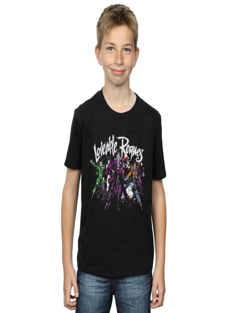 DC Comics - T-shirt LOVEABLE ROGUES Noir - Kiabi