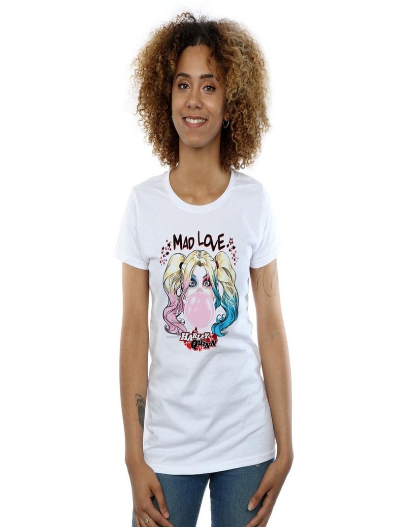 DC Comics - T-shirt MAD LOVE Blanc - Kiabi