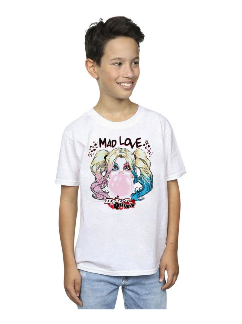DC Comics - T-shirt MAD LOVE Blanc - Kiabi