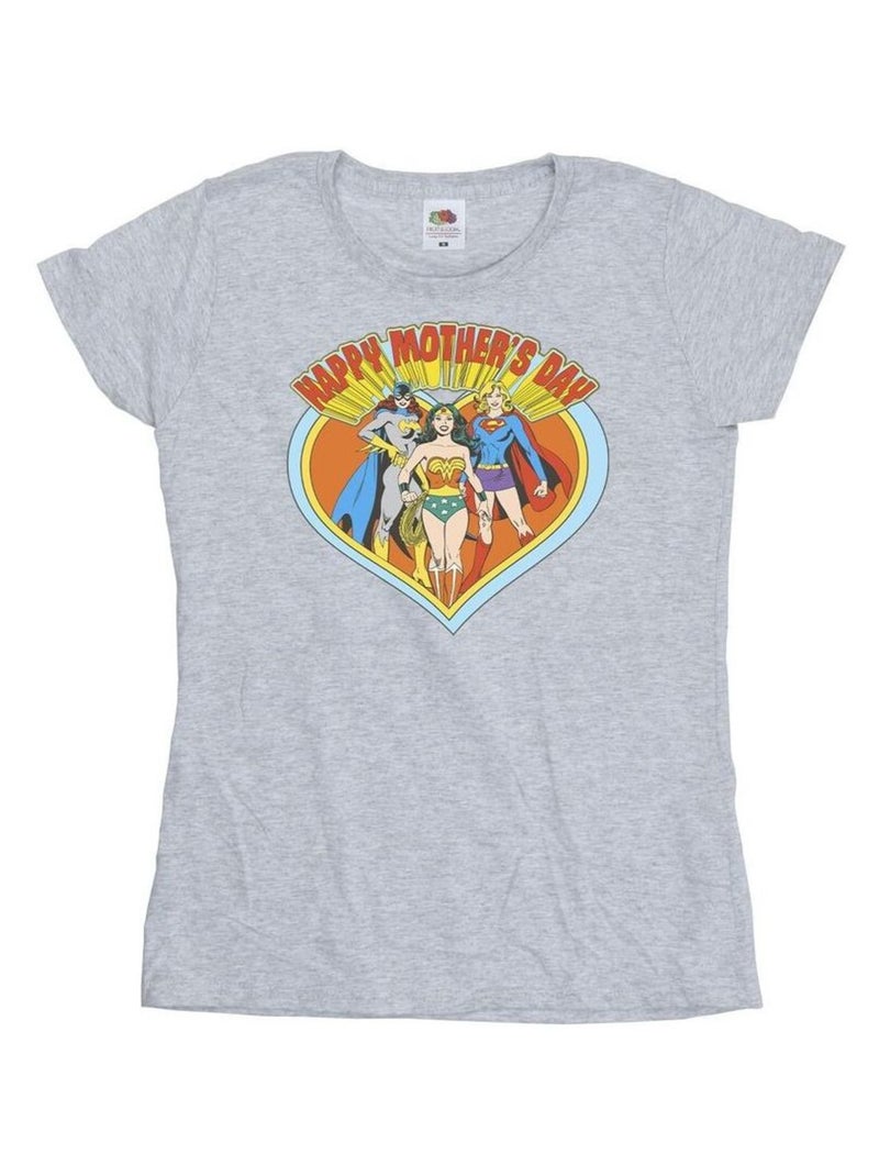 DC Comics - T-shirt MOTHER'S DAY Gris chiné - Kiabi