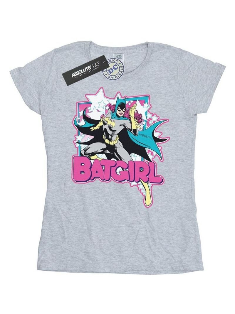 DC Comics - T-shirt motif Batgirl motif/style Saut Gris chiné - Kiabi