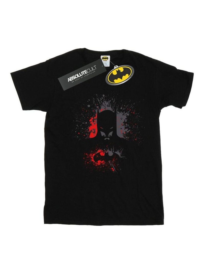 DC Comics - T-shirt motif Batman motif/style Éclaboussure Noir - Kiabi
