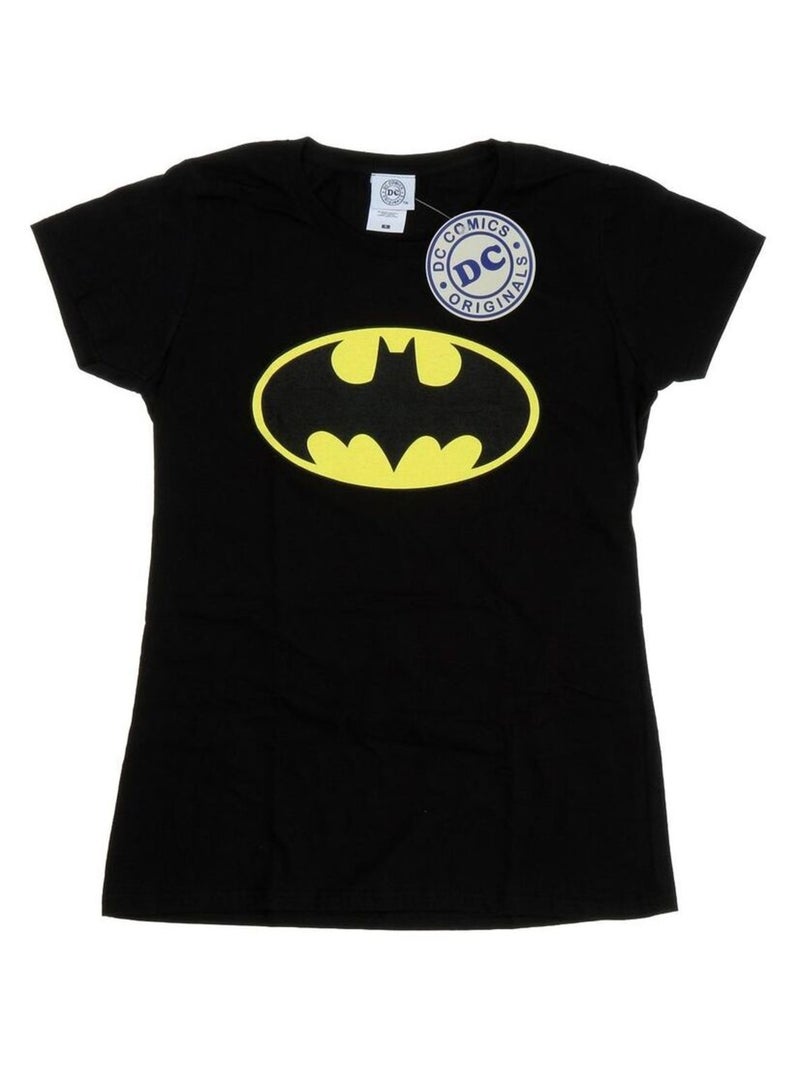 DC Comics - T-shirt motif Batman motif/style logo Noir - Kiabi