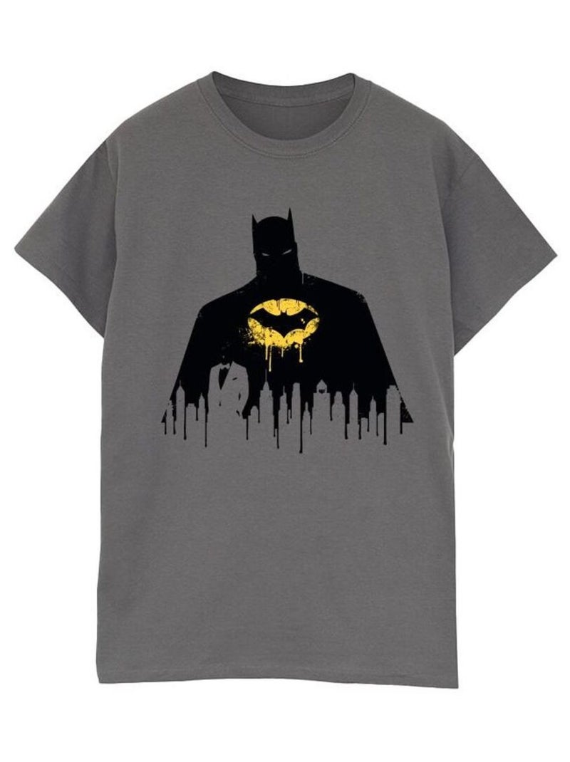 DC Comics - T-shirt motif Batman motif/style Ombre Gris Noir - Kiabi