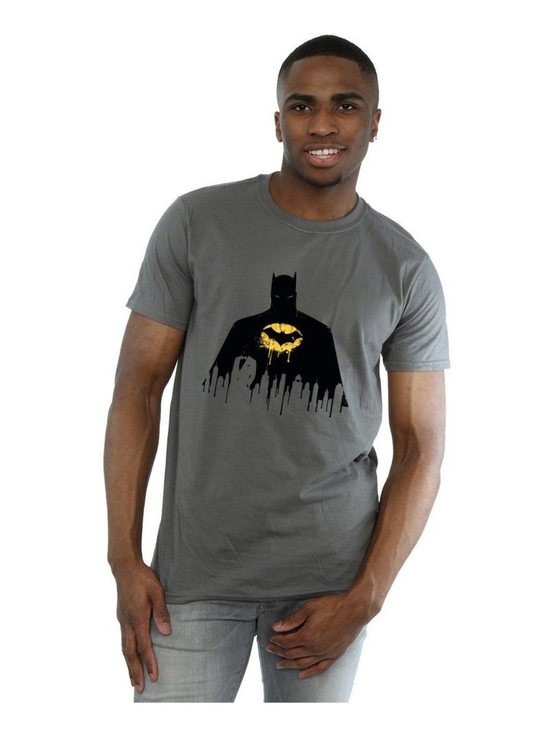 DC Comics - T-shirt motif Batman motif/style Ombre Gris Noir - Kiabi