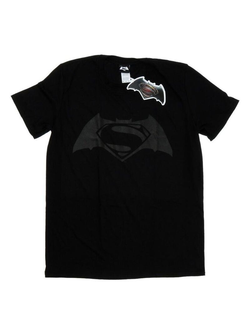 DC Comics - T-shirt motif Batman vs Superman motif/style logo imprimé Noir - Kiabi