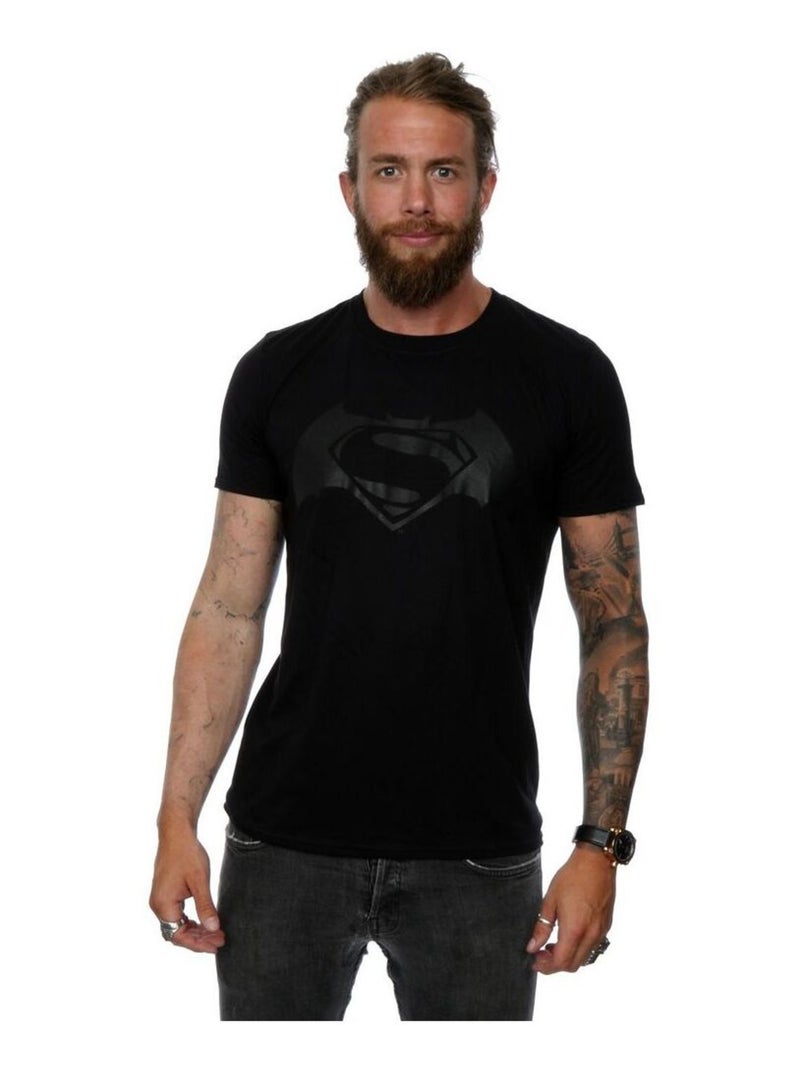 DC Comics - T-shirt motif Batman vs Superman motif/style logo imprimé Noir - Kiabi