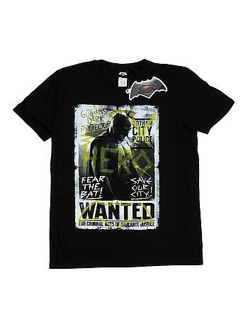 DC Comics - T-shirt motif Batman vs Superman motif/style poster 'Wanted'