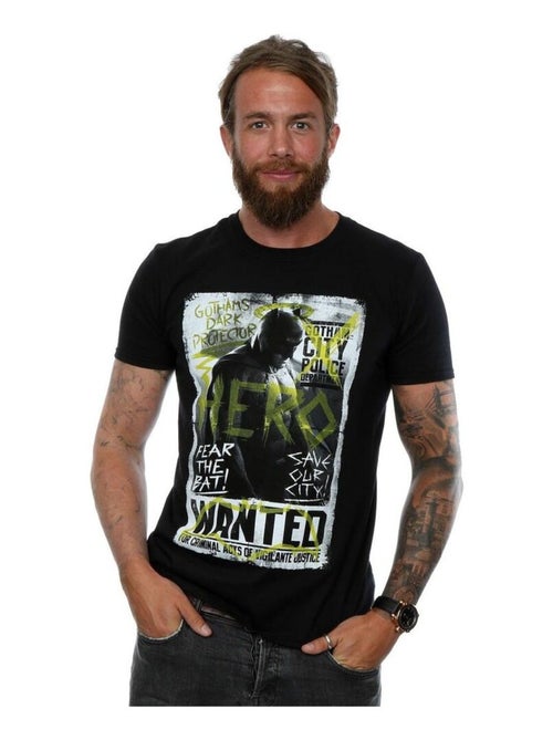 DC Comics - T-shirt motif Batman vs Superman motif/style poster 'Wanted' - Kiabi DC Comics - T-shirt motif Batman vs Superman motif/style poster 'Wanted' - Kiabi