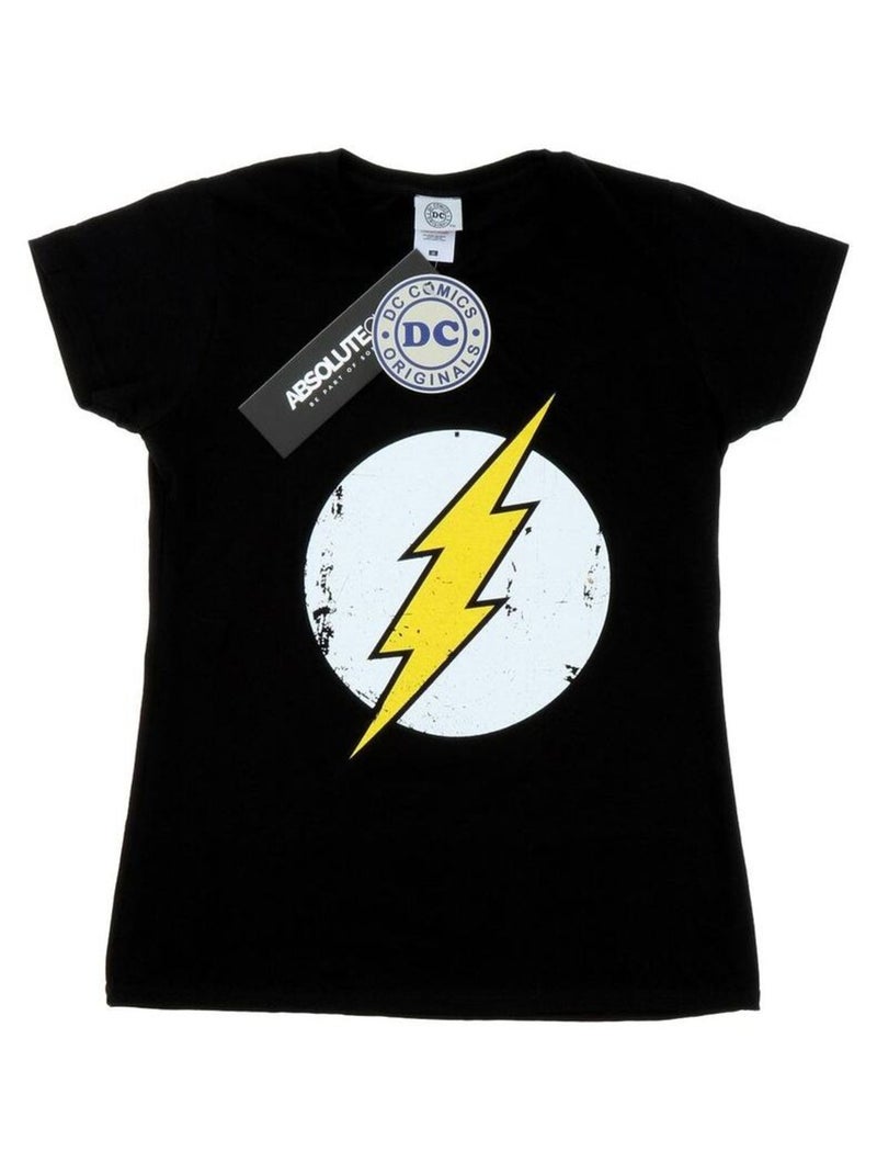 DC Comics - T-shirt motif Flash motif/style logo usé Noir - Kiabi