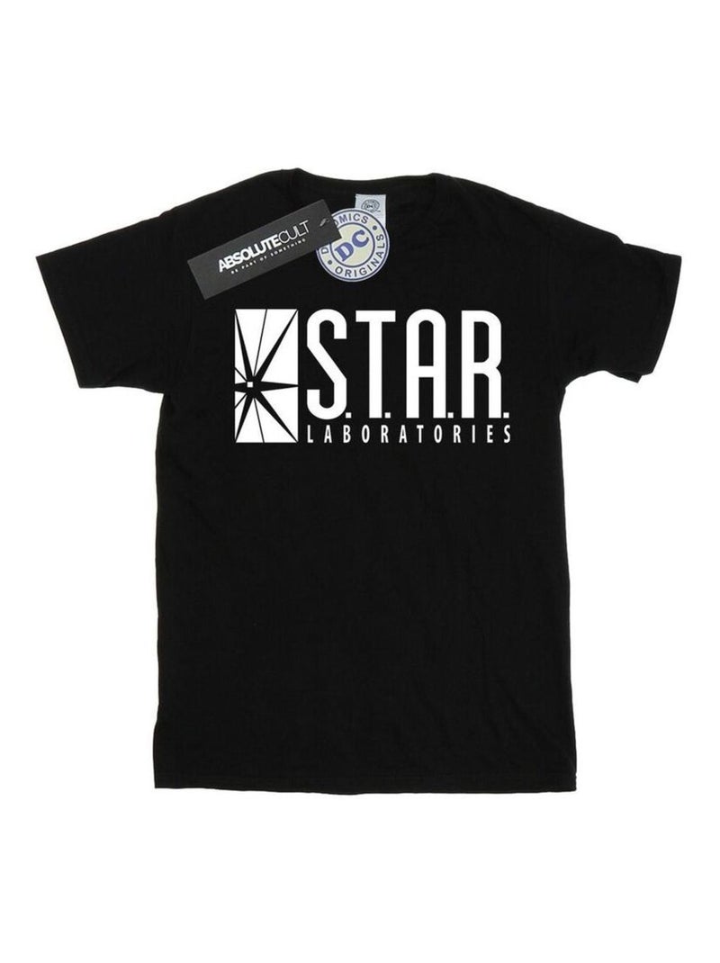DC Comics - T-shirt motif Flash STAR LABS Noir - Kiabi