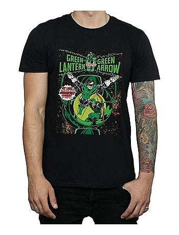DC Comics - T-shirt motif Green Lantern et Green Arrow motif/style couverture de bande dessinée