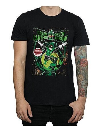 DC Comics - T-shirt motif Green Lantern et Green Arrow motif/style couverture de bande dessinée