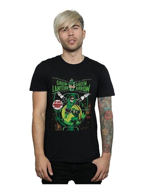 DC Comics - T-shirt motif Green Lantern et Green Arrow motif/style couverture de bande dessinée - Kiabi