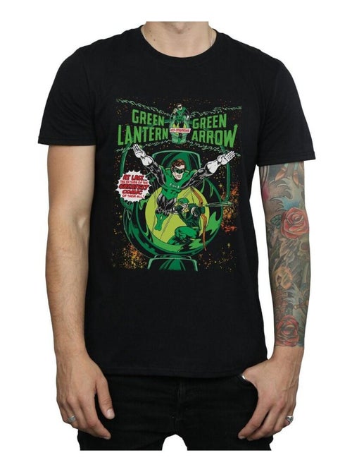 DC Comics - T-shirt motif Green Lantern et Green Arrow motif/style couverture de bande dessinée - Kiabi