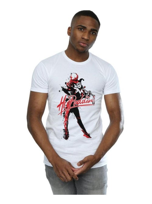 DC Comics - T-shirt motif Harley Quinn HI PUDDIN - Kiabi