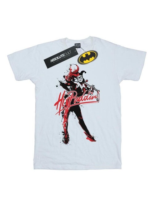 DC Comics - T-shirt motif Harley Quinn HI PUDDIN - Kiabi