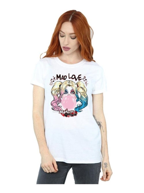 DC Comics - T-shirt motif Harley Quinn MAD LOVE - Kiabi