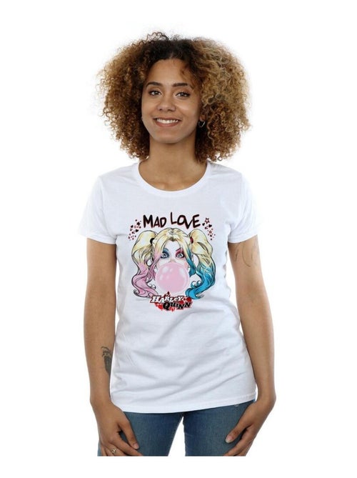 DC Comics - T-shirt motif Harley Quinn MAD LOVE - Kiabi