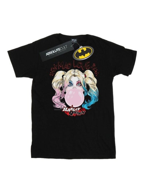DC Comics - T-shirt motif Harley Quinn MAD LOVE - Kiabi