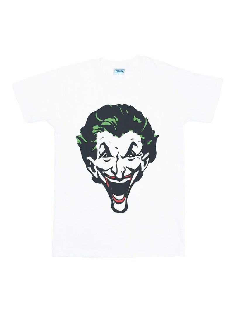 DC Comics - T-shirt motif Le Joker motif/style gros visage Blanc - Kiabi