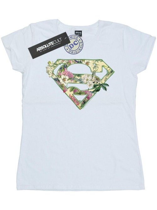 DC Comics - T-shirt motif Supergirl motif/style Bouclier floral - Kiabi