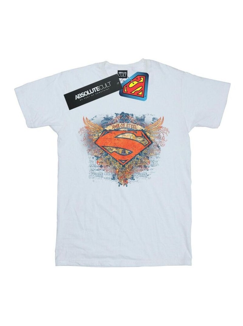 DC Comics - T-shirt motif Superman motif/style Bouclier ailé Blanc - Kiabi
