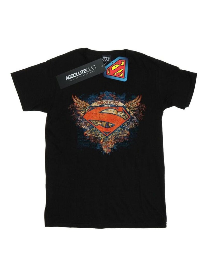 DC Comics - T-shirt motif Superman motif/style Bouclier ailé Noir - Kiabi