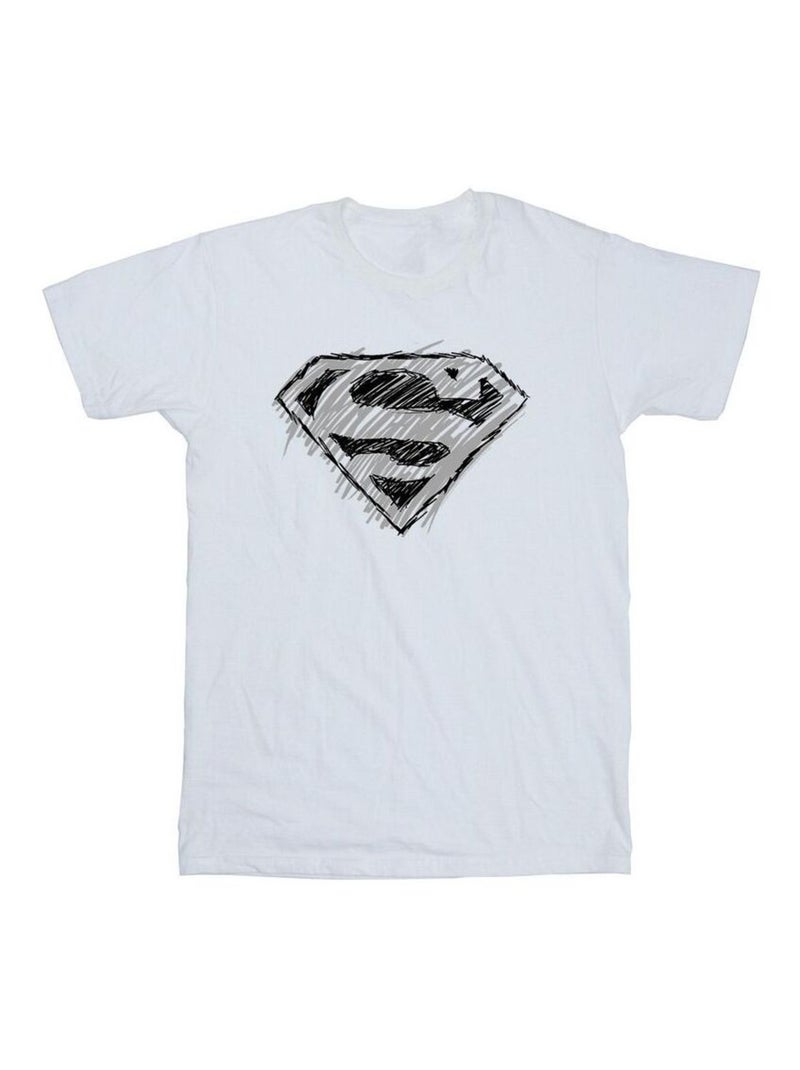 DC Comics - T-shirt motif Superman motif/style logo Blanc - Kiabi